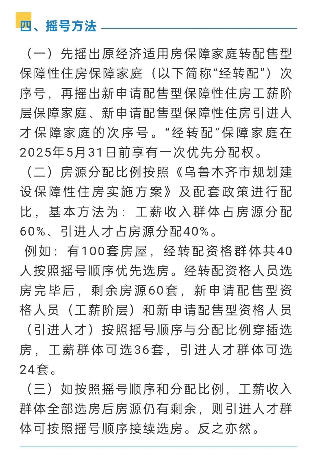 配售型保障房房源及摇号规则