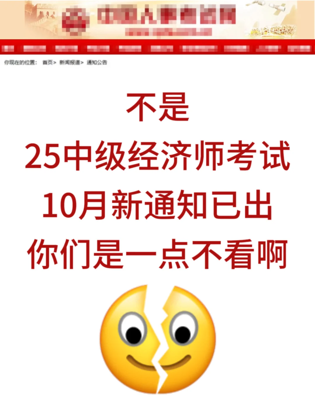 刚刚，25中级经济师新通知！心疼11.1考试的