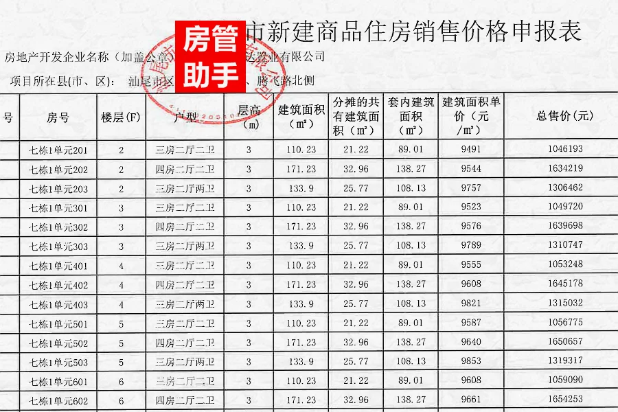 一房一价备案表在哪查询？商品房备案价查询