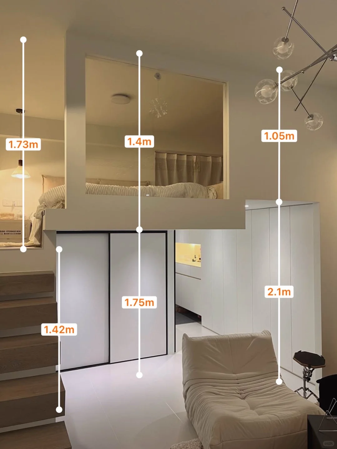 层高3.3米🏠爆改微loft👏超好住（附尺寸）