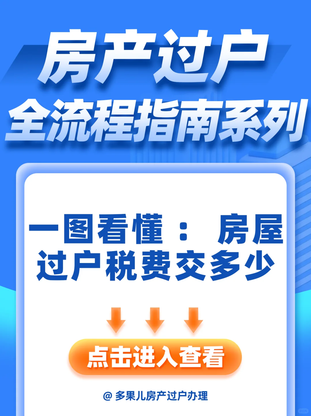 一图看懂：房屋过户税费交多少
