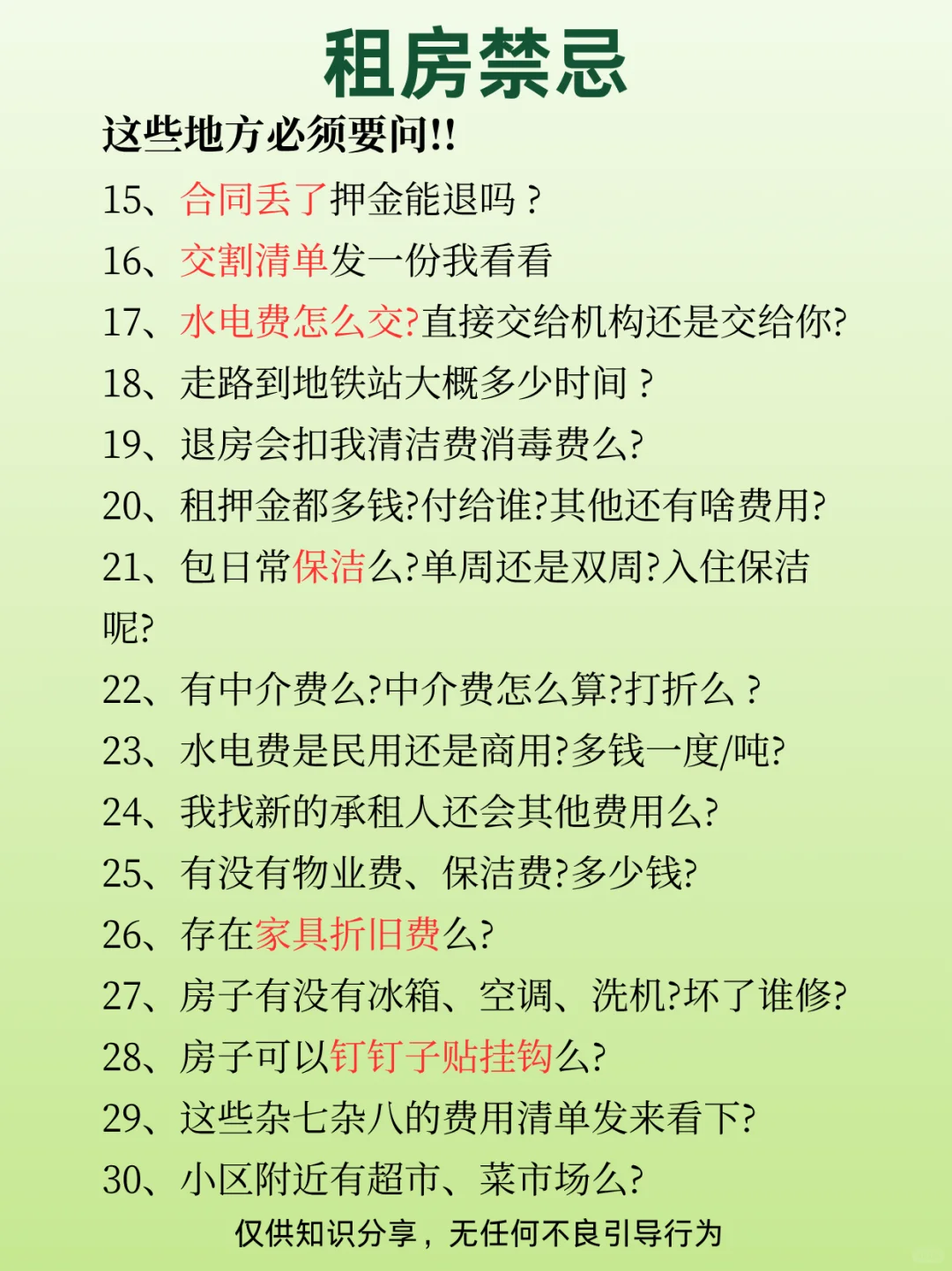 租房小白必看！纯干货避雷指南✨