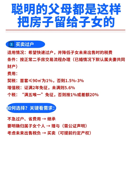 聪明父母房产传子女，这些招得学起来！