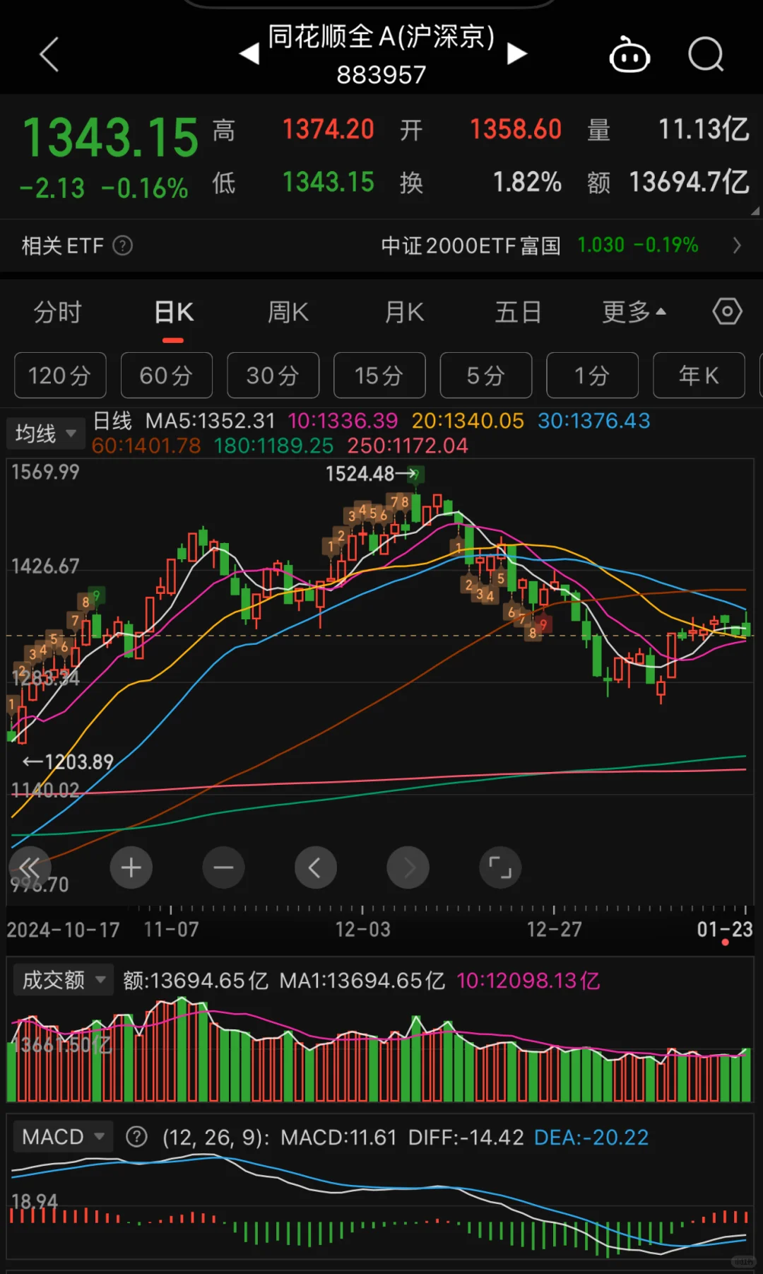 2025年1月23日大盘分析