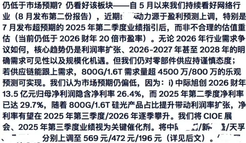 花旗最新25页研报把CPO干起飞了