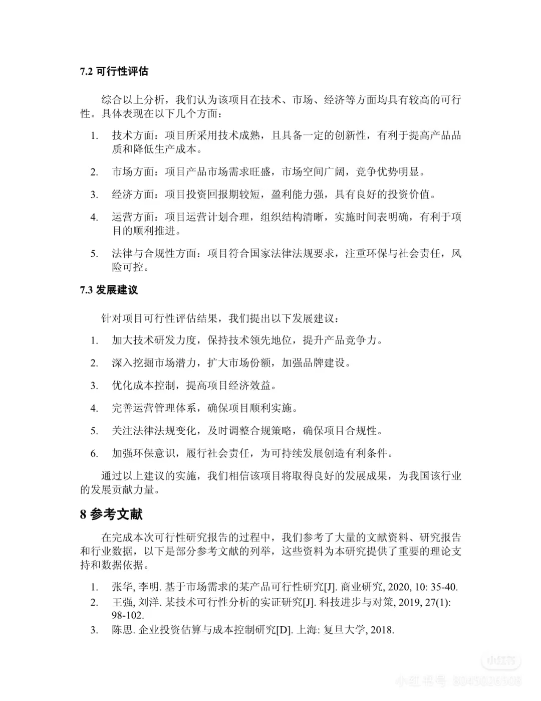 可行性研究报告
