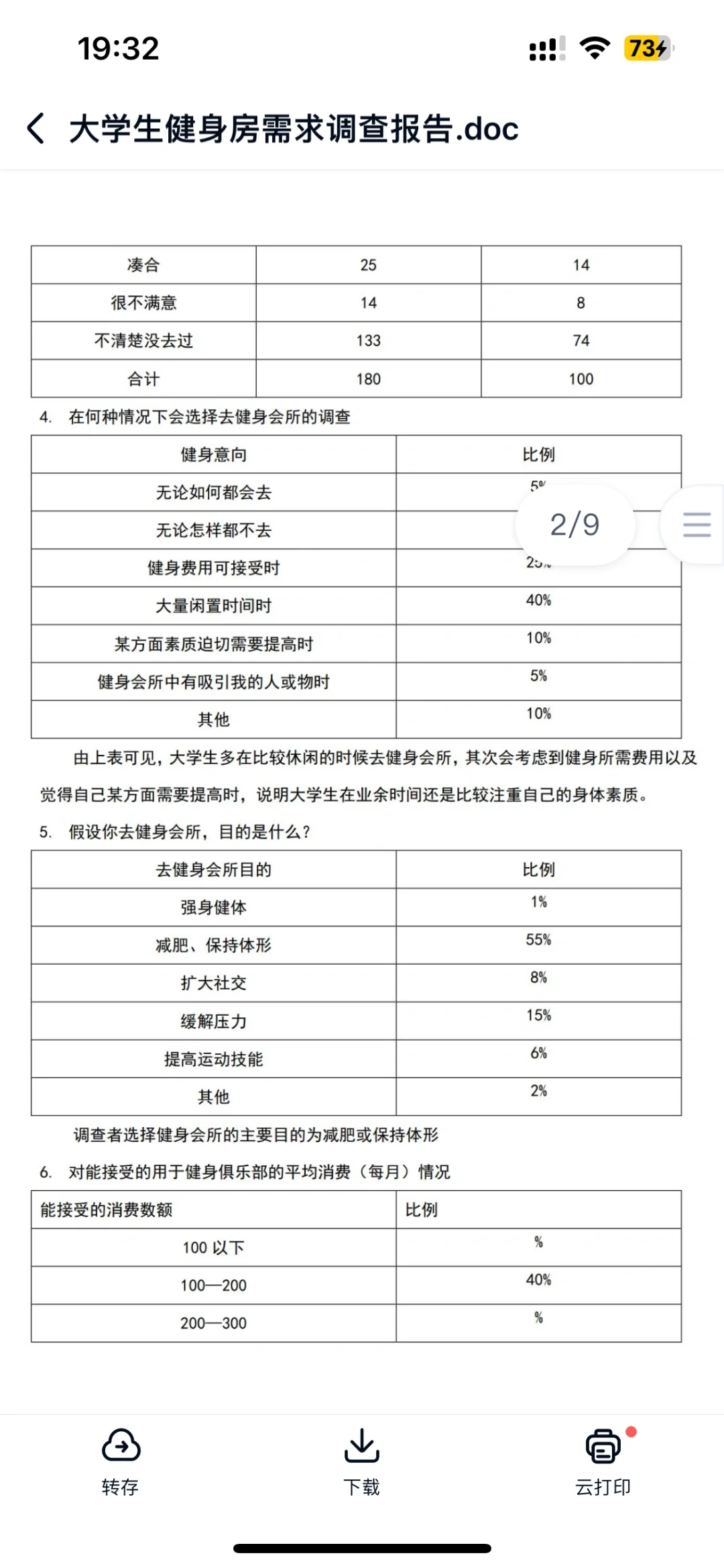 市场调研报告～～