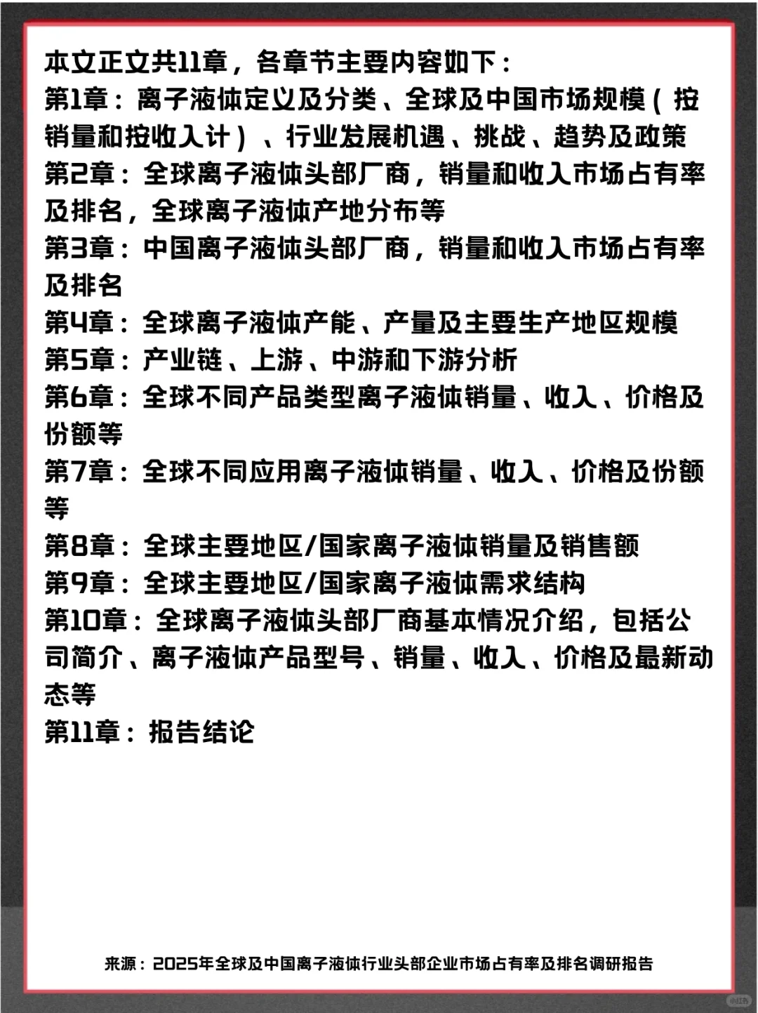 离子液体头部企业及全球市场调查报告