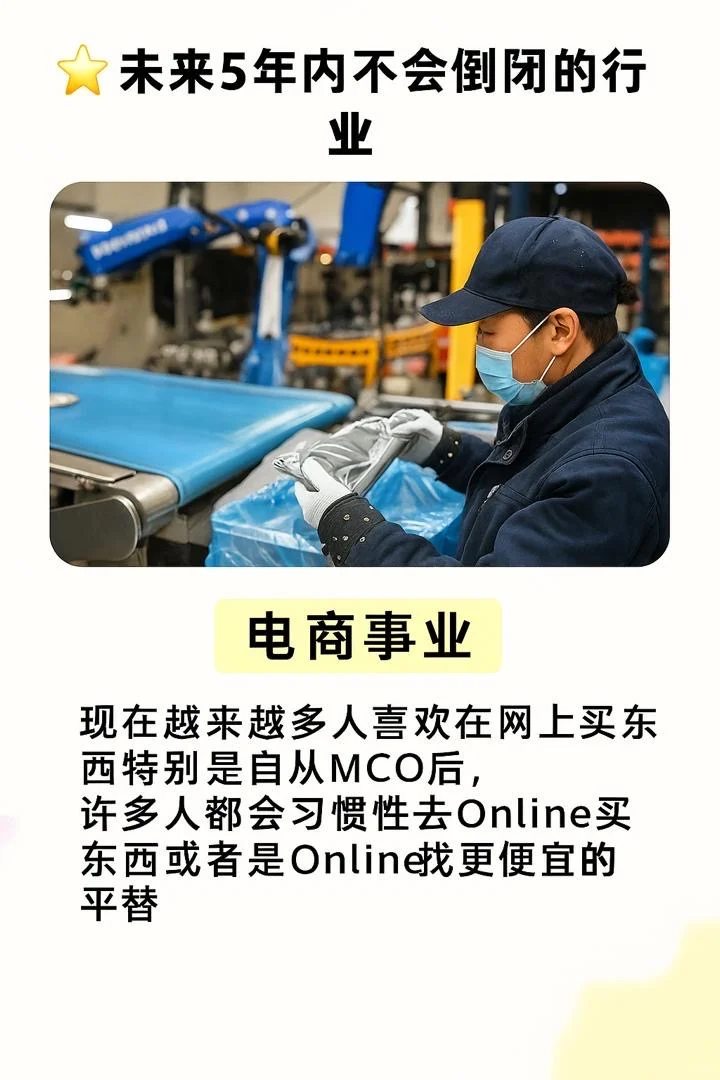 🇲🇾未来五年内不会倒闭的行业