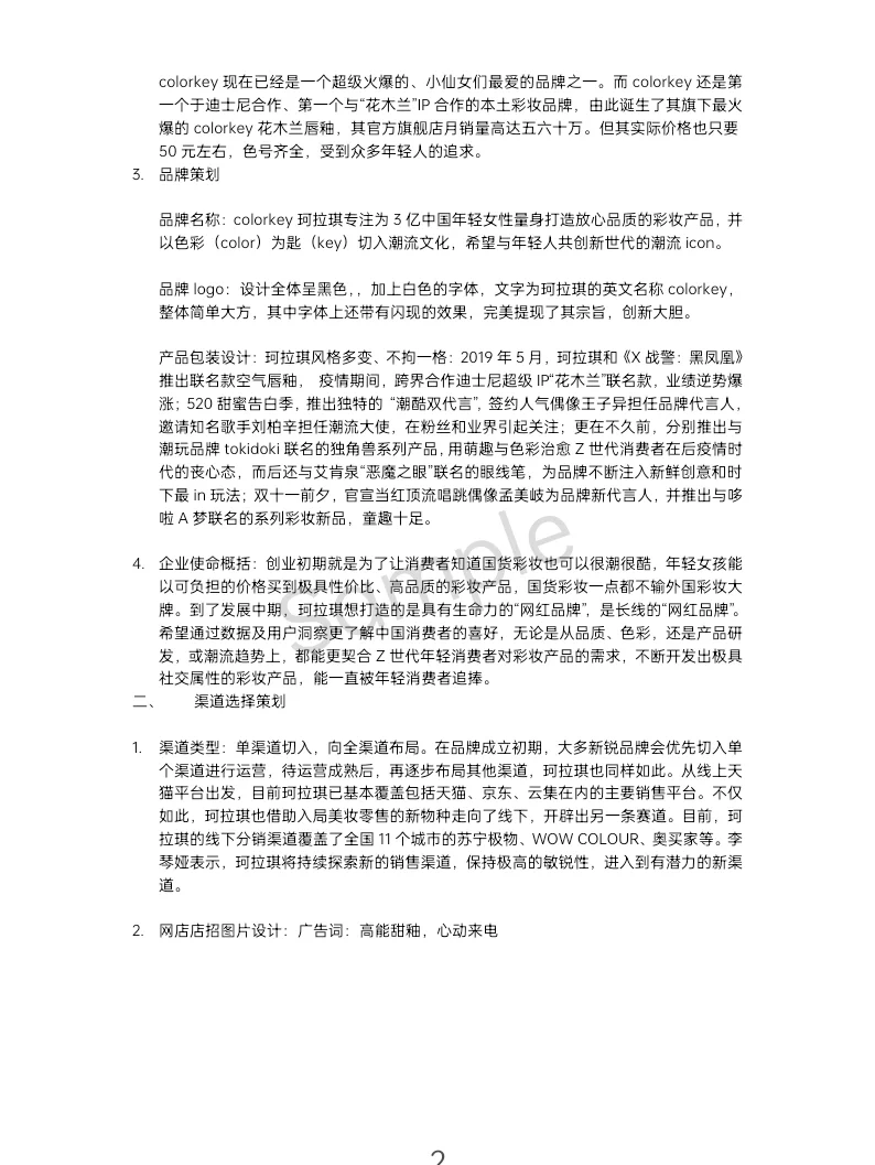 市场营销报告