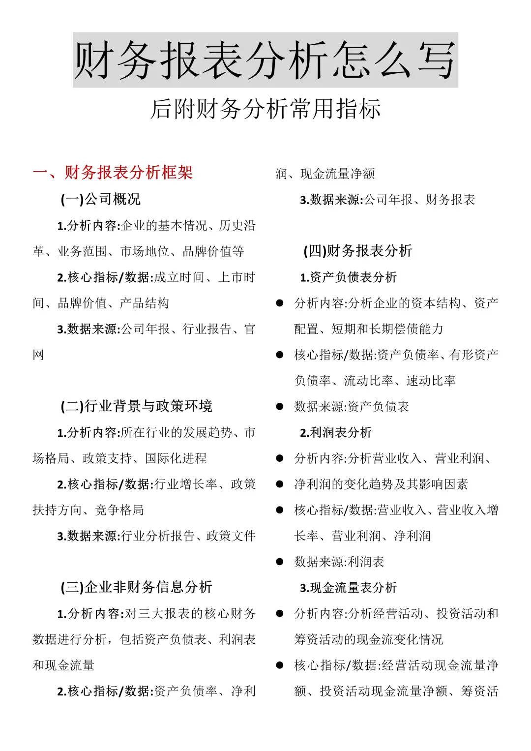 财务报表分析怎么写？财务报表分析模板分享