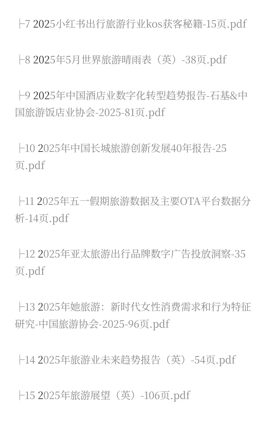 2025年旅游市场分析报告（50份）