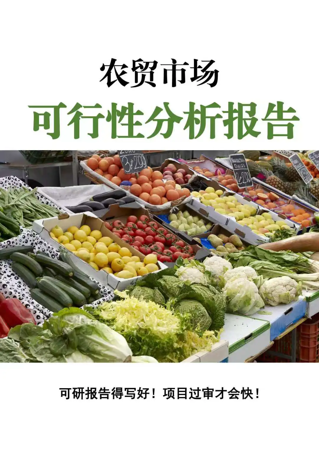 农贸市场可行性分析报告｜这样写❗️过审快❗️