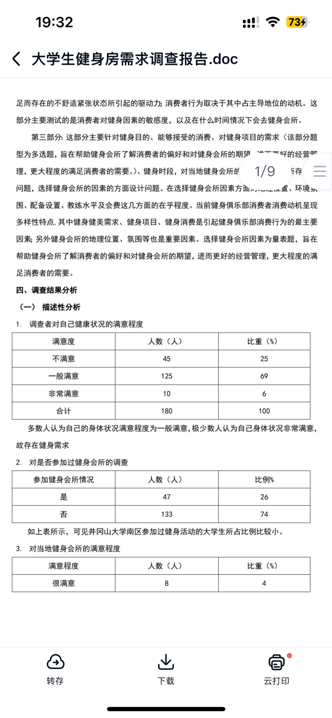 市场调研报告～～