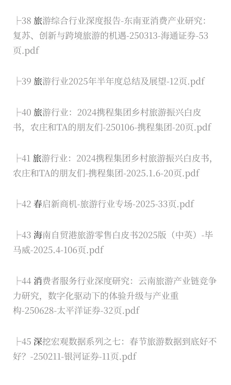 2025年旅游市场分析报告（50份）