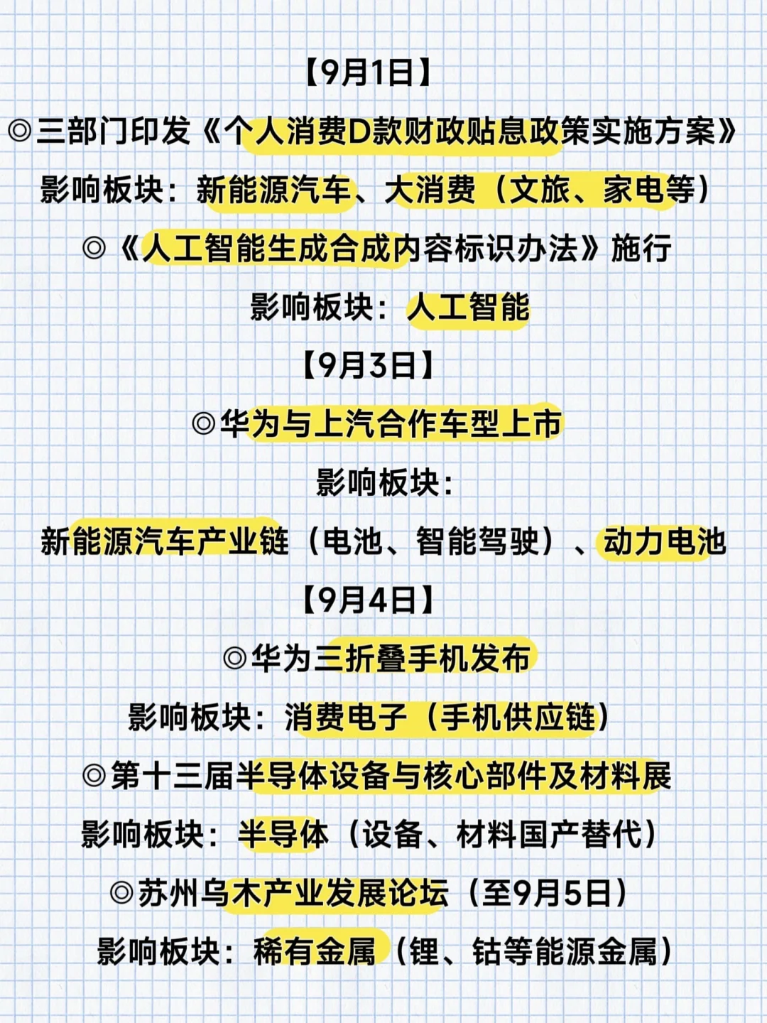 九月热点题材前瞻！