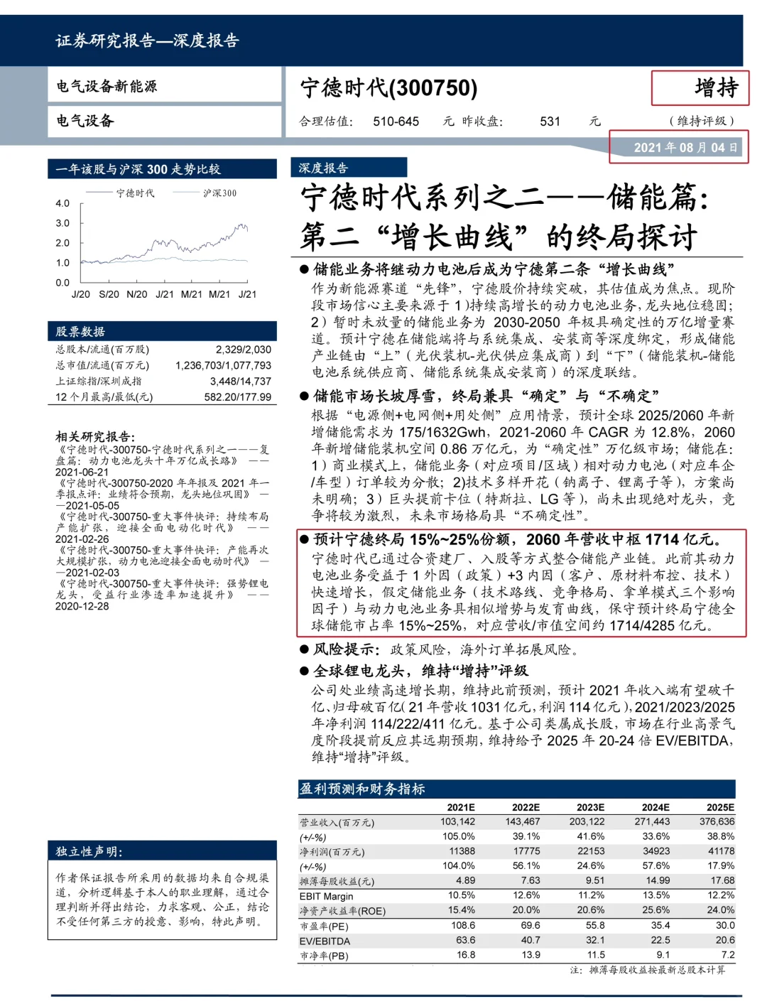 研报回顾 ｜2060年的宁德时代‼️