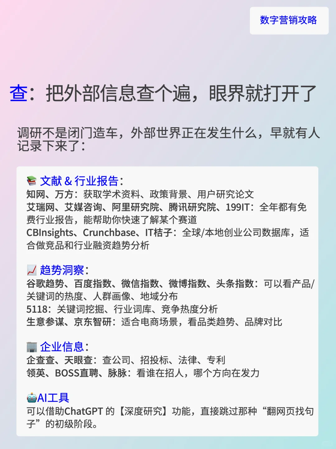 市场调研的数据从哪里来？