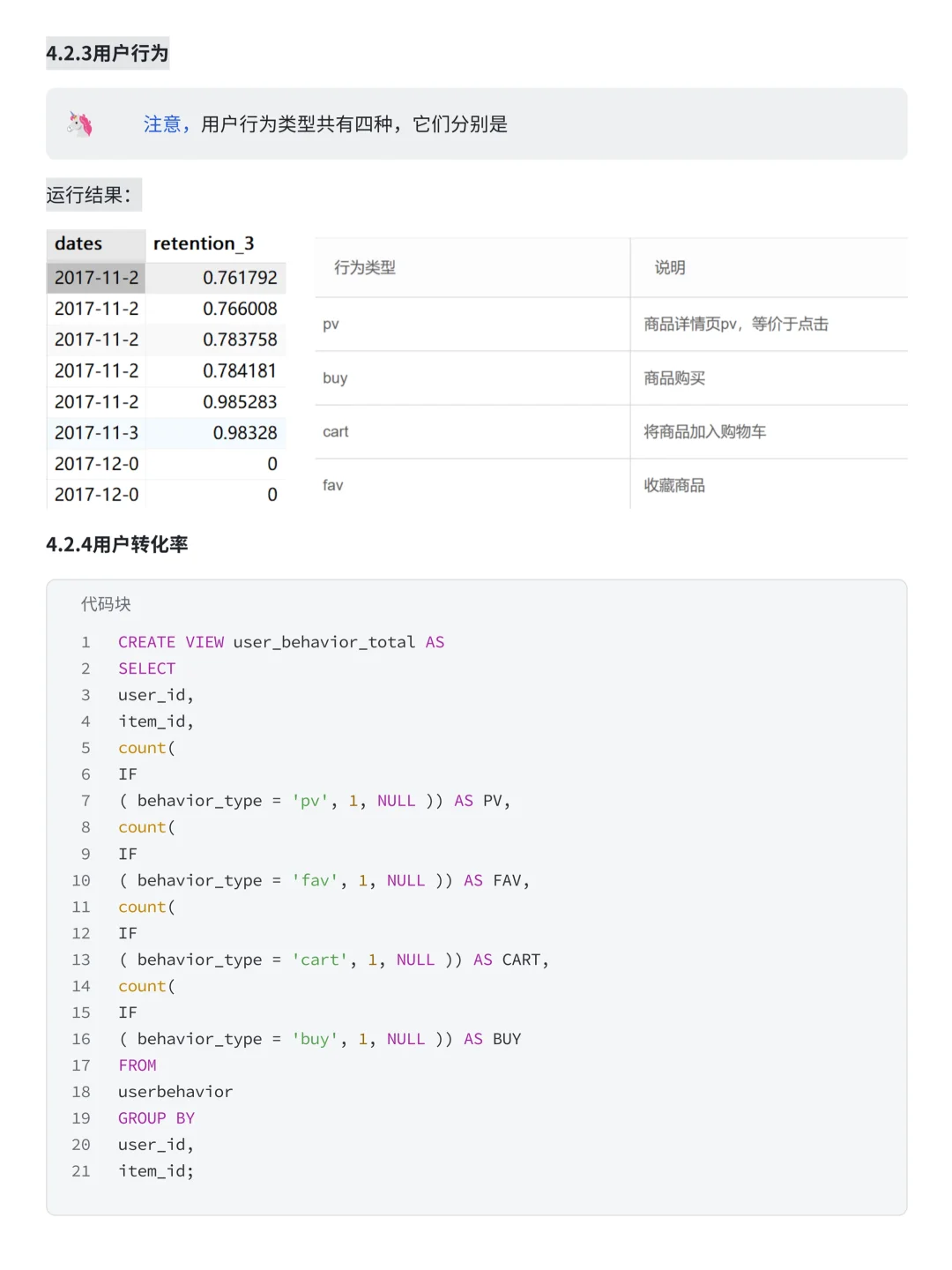基于MySQL-Tableau的淘宝用户购物行为分析