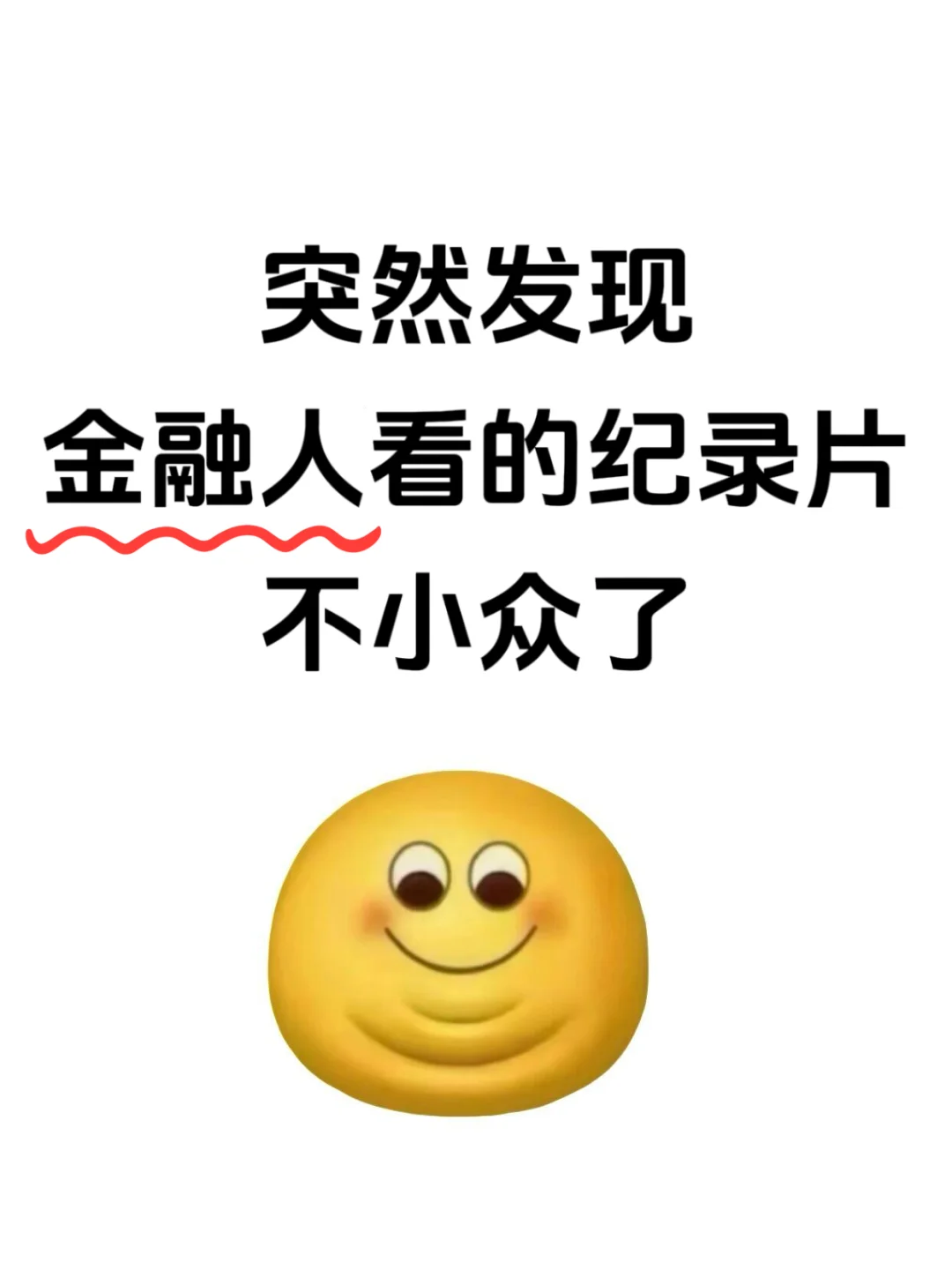 突然发现金融人看的纪录片不小众了