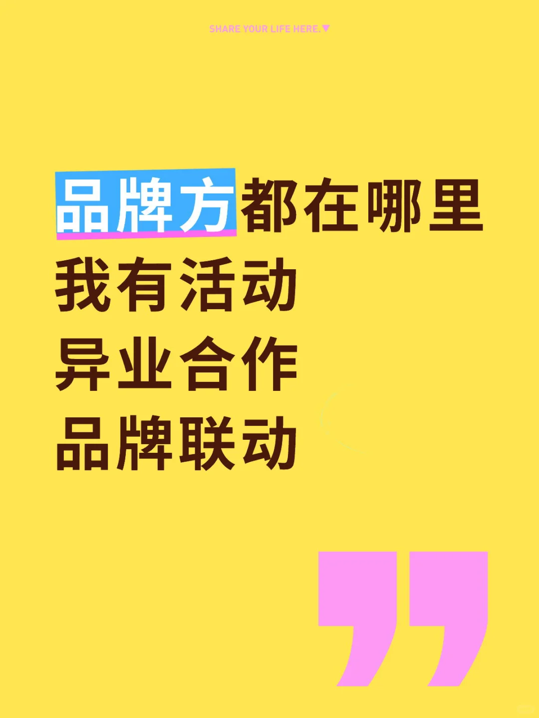 寻找品牌方市场部