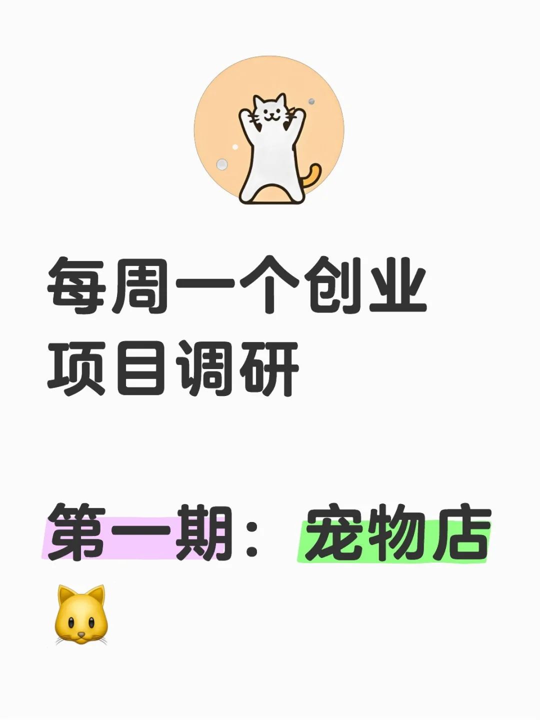 每周一个创业项目调研，第一期：宠物店
