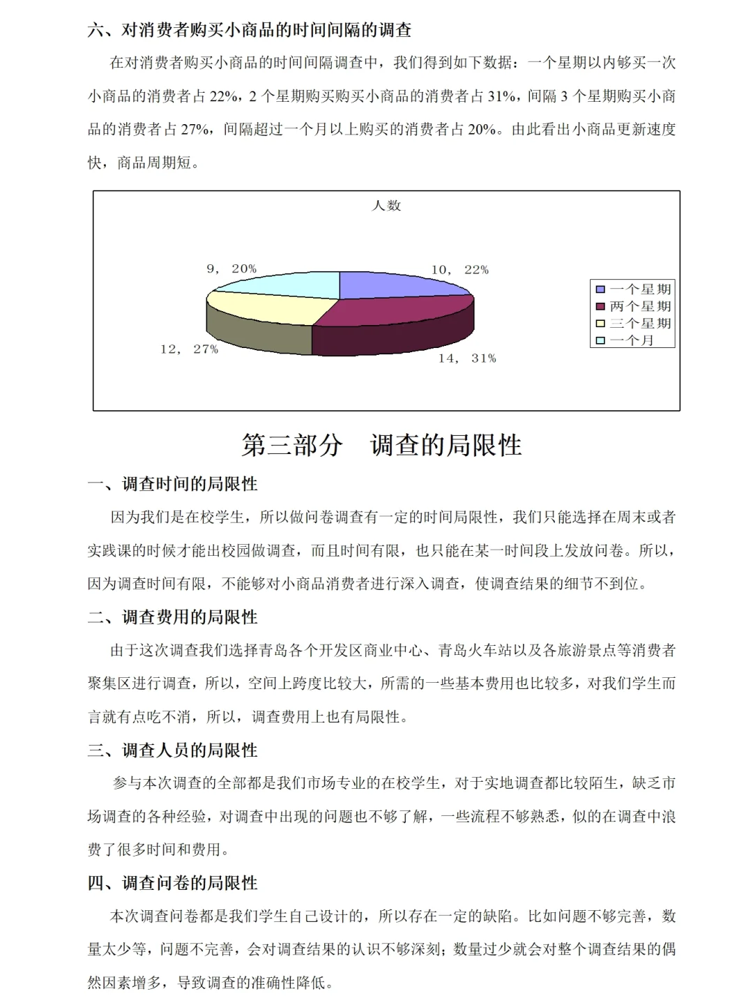 小商品市场调研报告范文4900字Word，可参考
