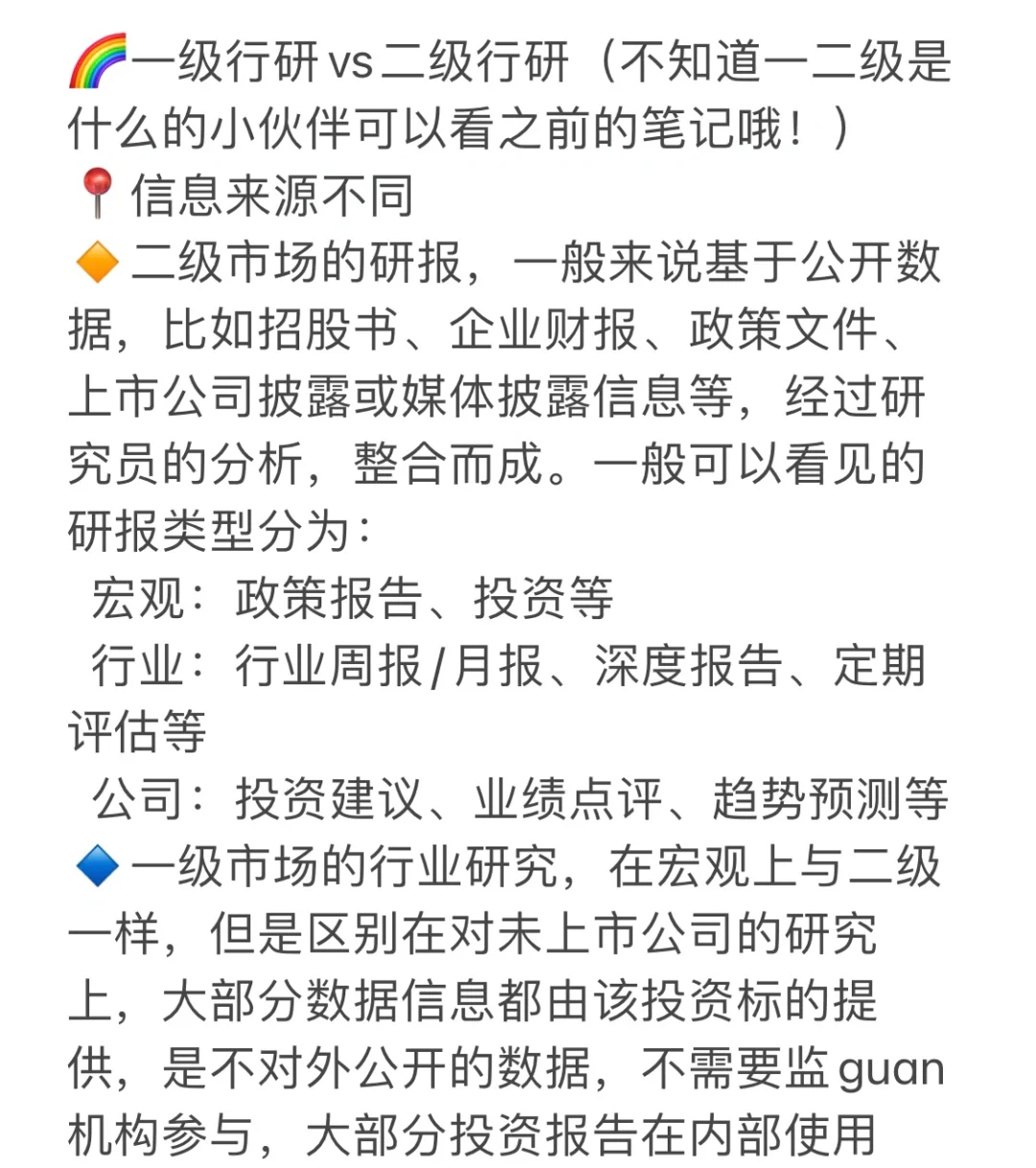 行研只知道研究所❓各金融机构行研区分🔥