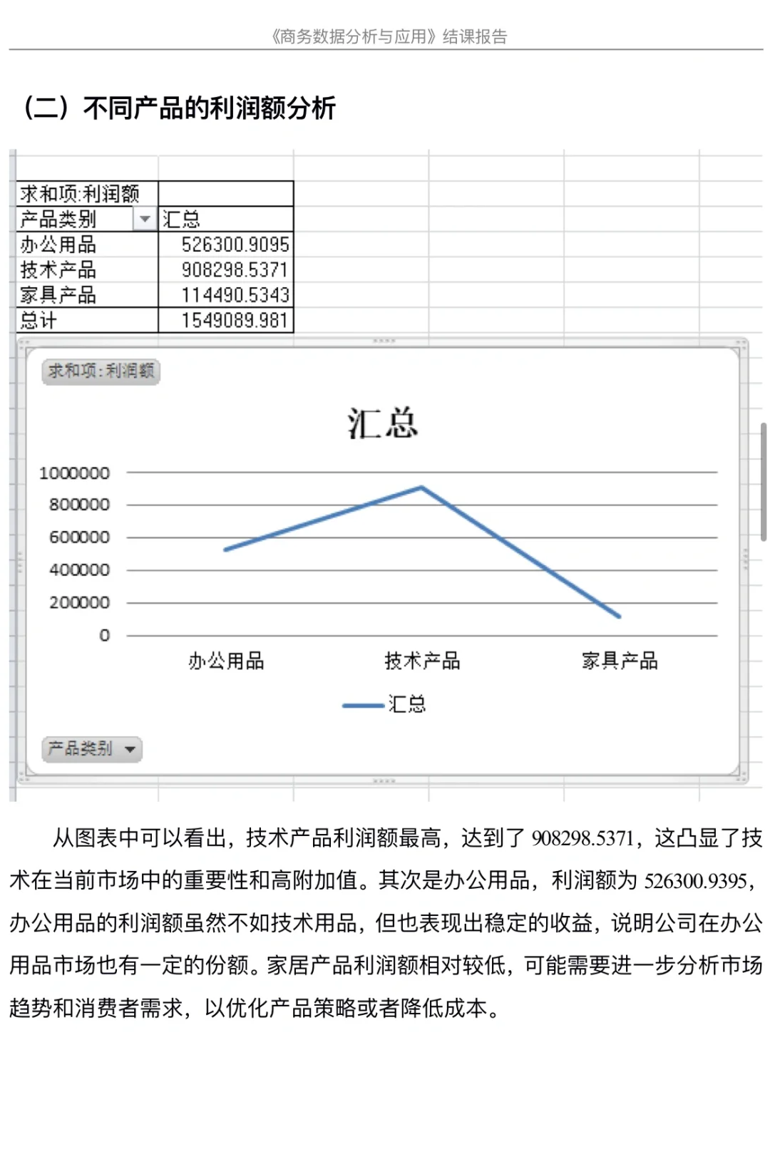 商务数据分析报告