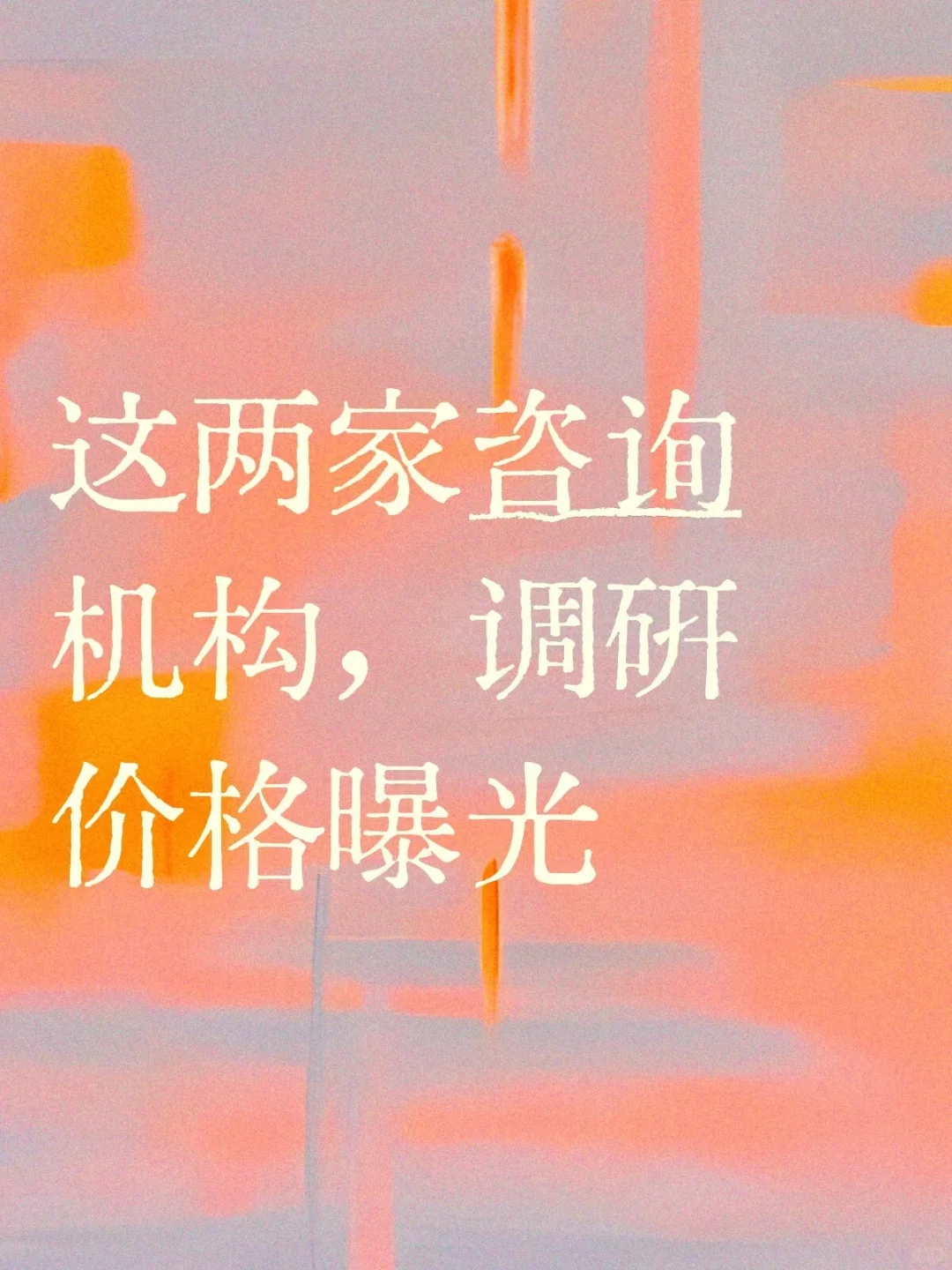 这两家咨询机构，调研价格曝光