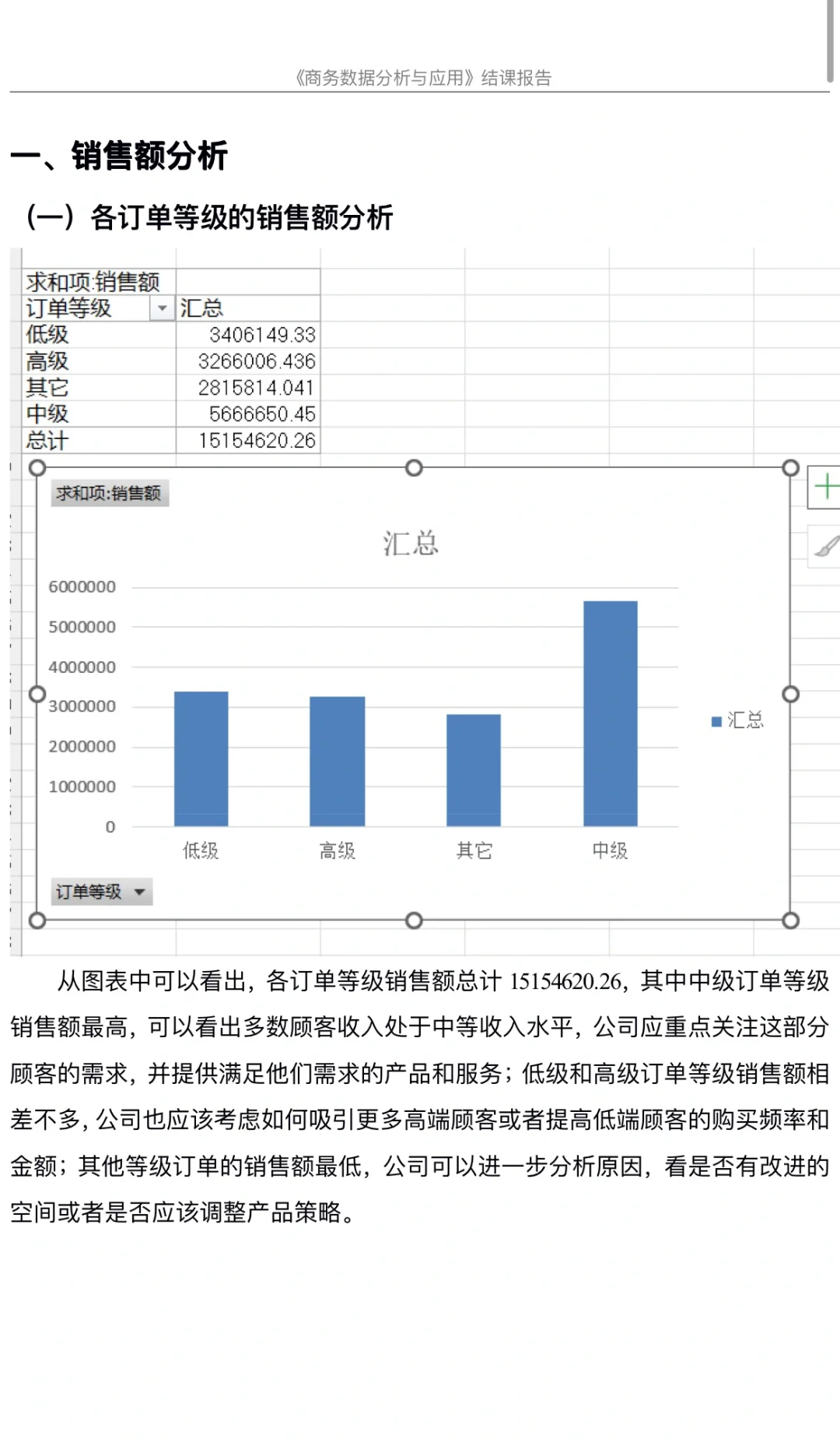 商务数据分析报告