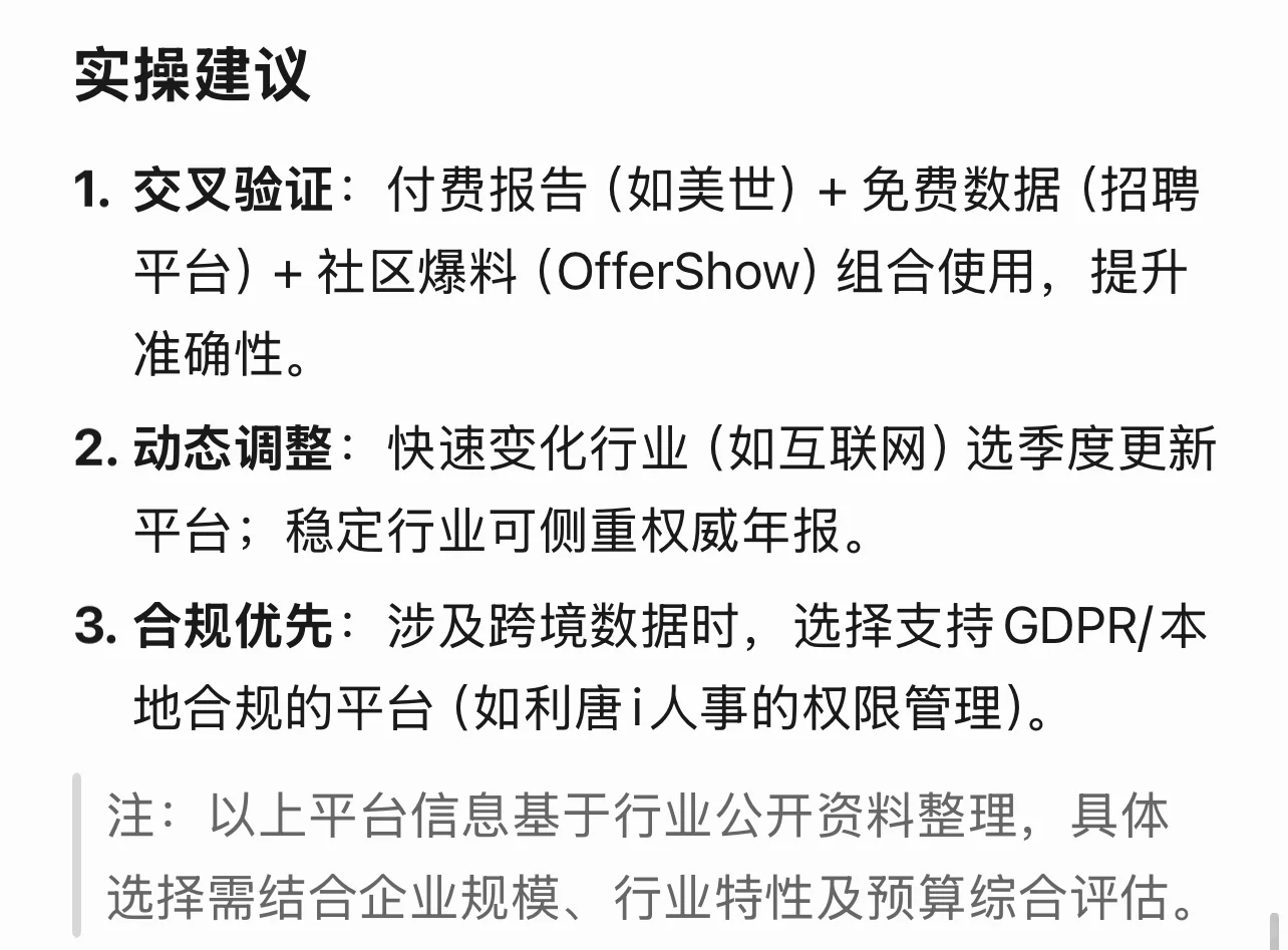 HR薪酬调研网站总结
