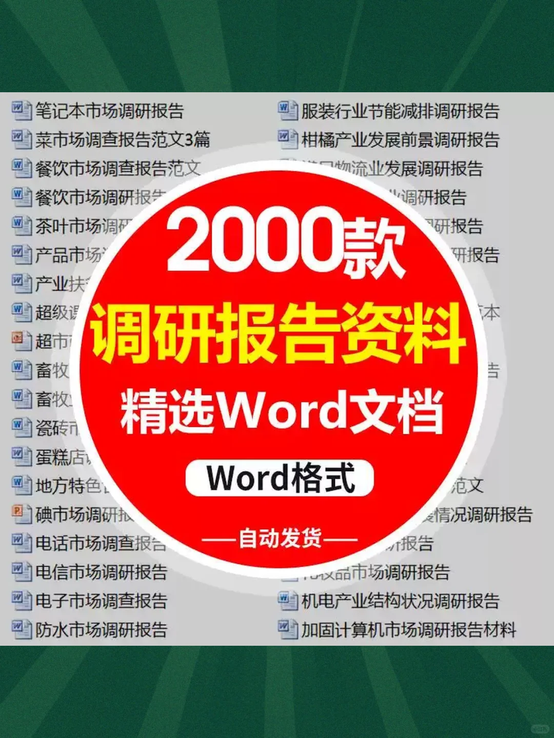 大学生市场调研报告万能模板可行性分析问卷