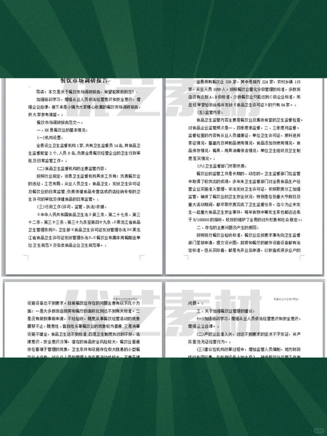 大学生市场调研报告万能模板可行性分析问卷
