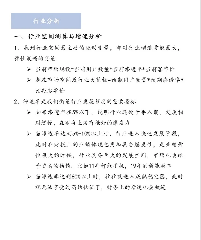 史上最全行业研究研究框架，疯狂推荐！