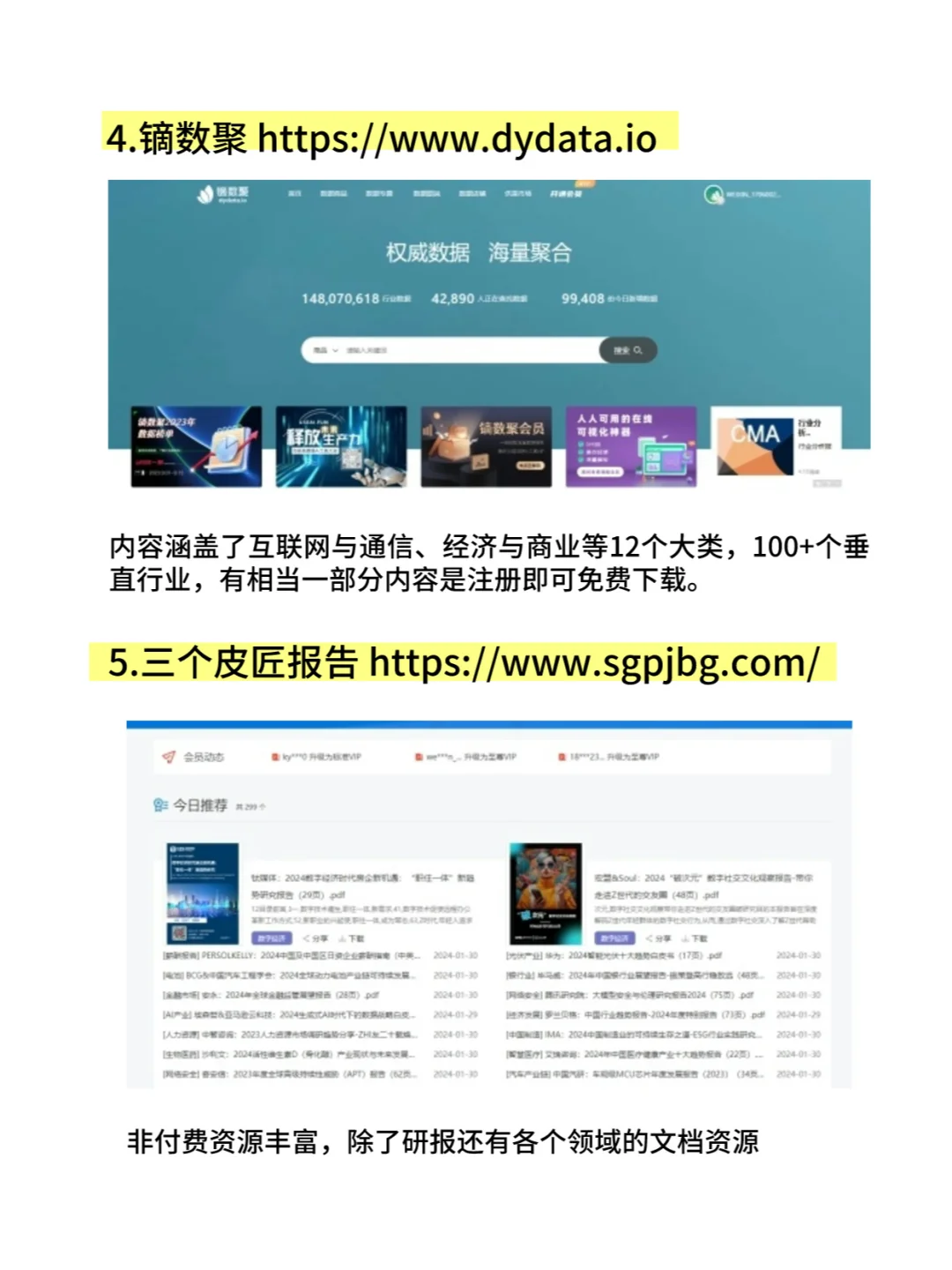 行业报告获取渠道