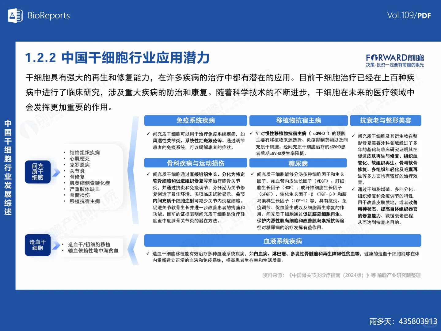 中国干细胞行业市场研究报告