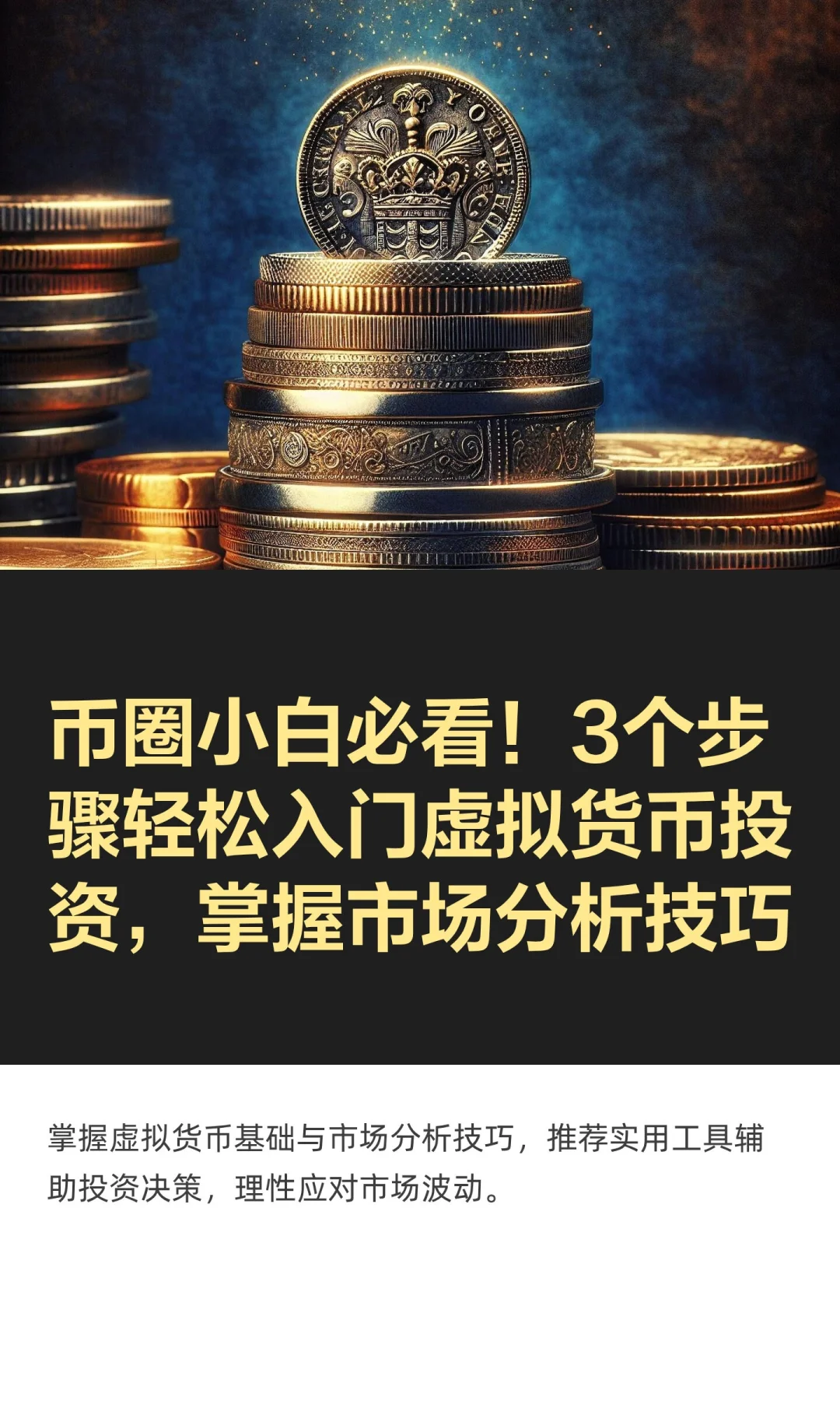 币圈小白必看！3个步骤轻松入门虚拟货币投