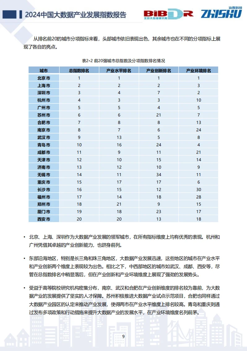 中国大数据产业发展指数报告(2024版)