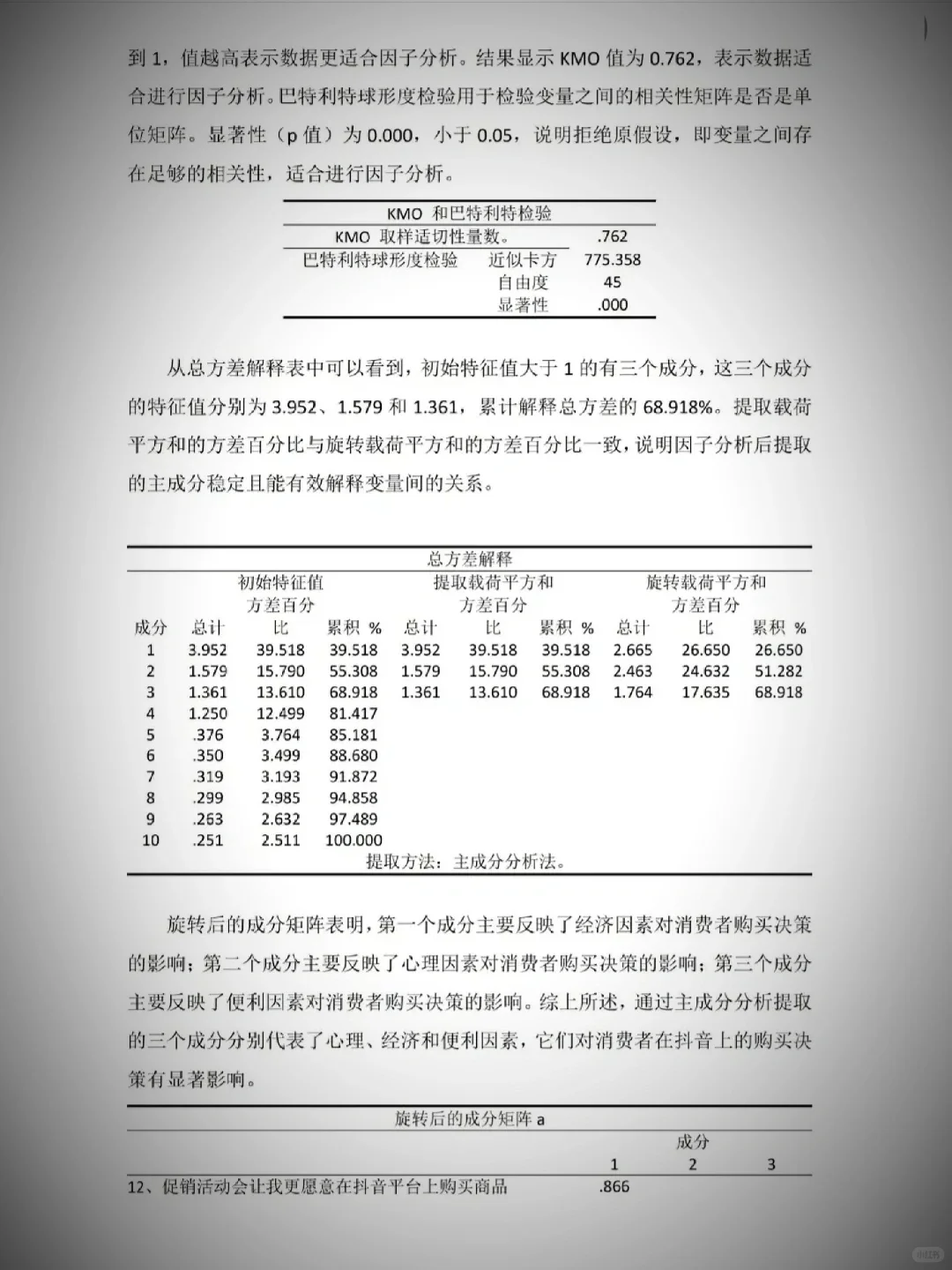 导师:这才是标准的spss问卷分析格式😂