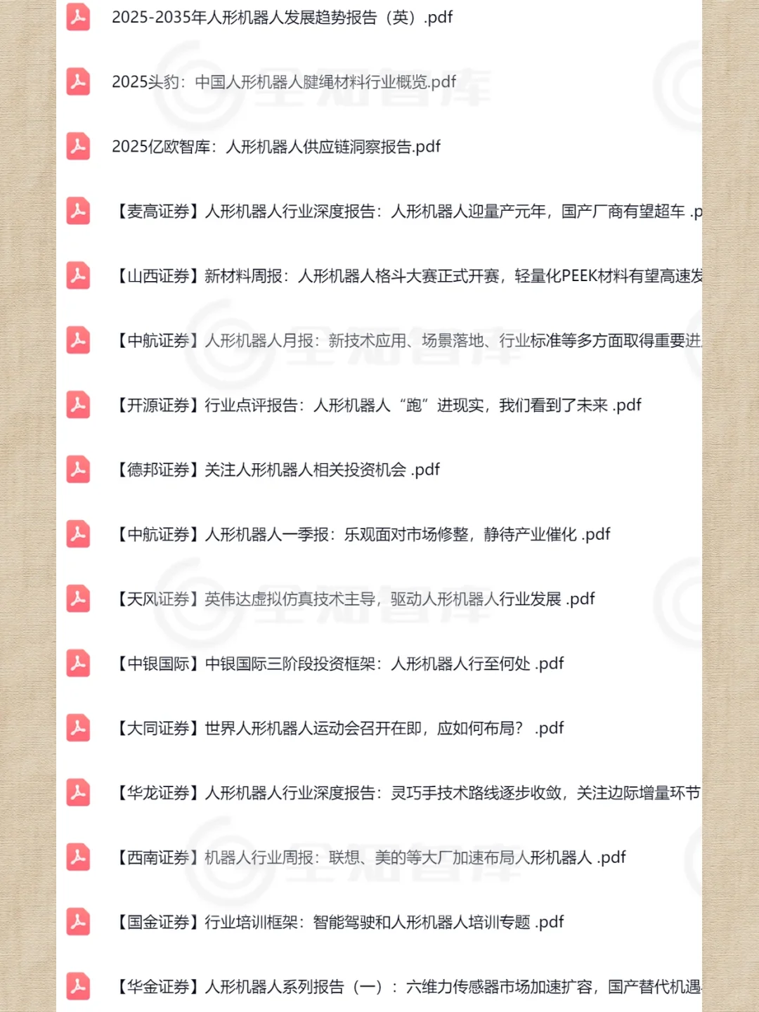 2025人形机器人行业报告市场产业链发展