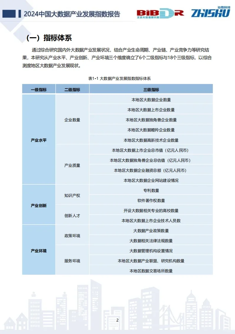中国大数据产业发展指数报告(2024版)