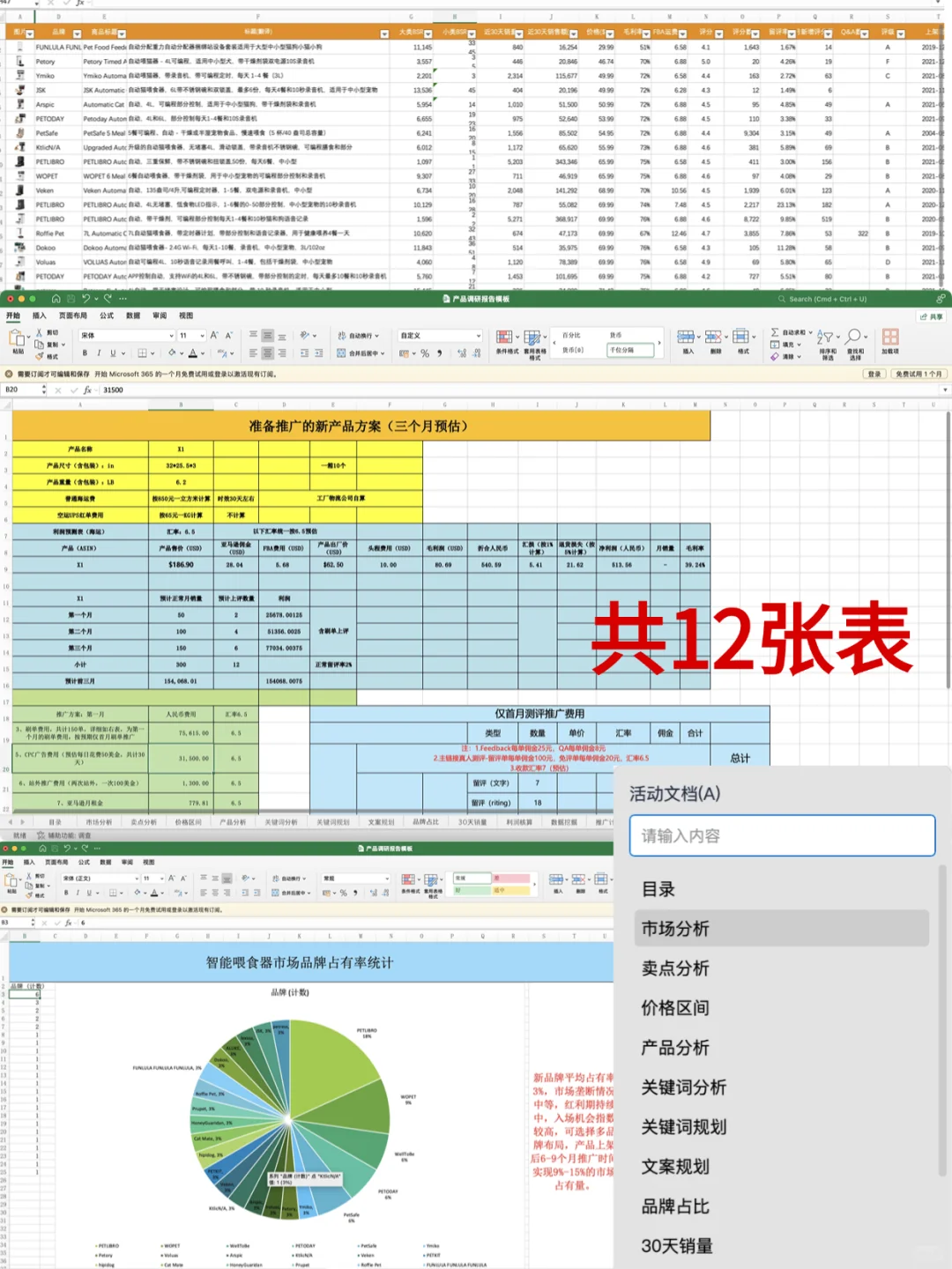 被这个大卖团队的选品调研模板惊到了。。