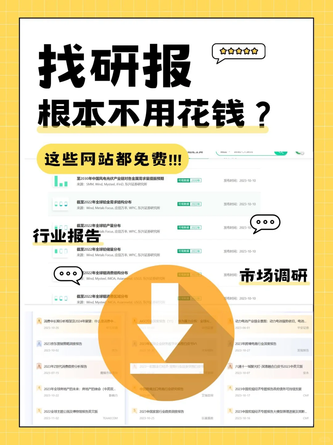 真心建议!!!找行业研报不要再花钱了！