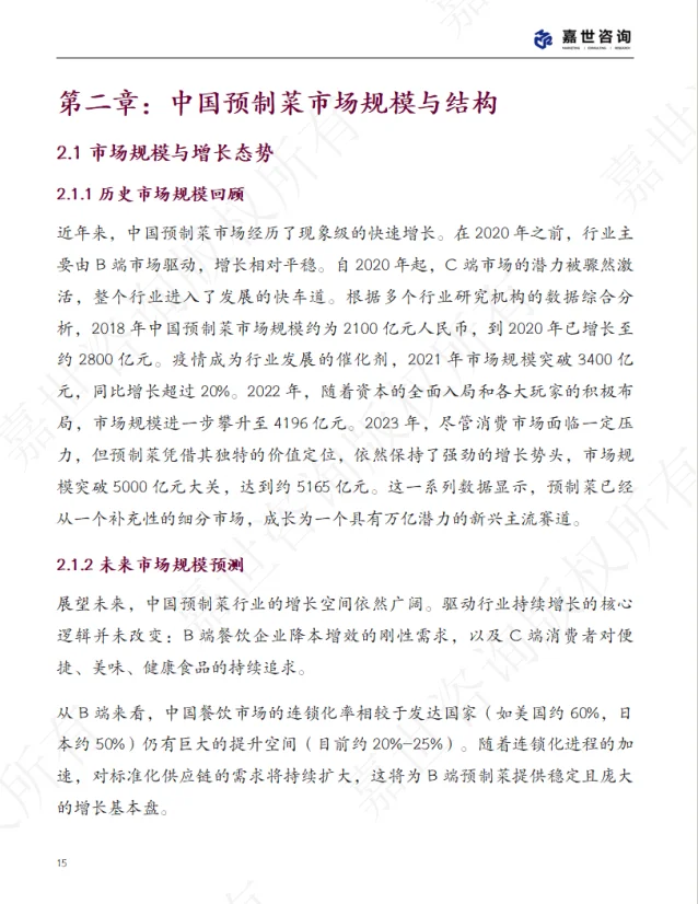 2025 中国预制菜行业现状报告
