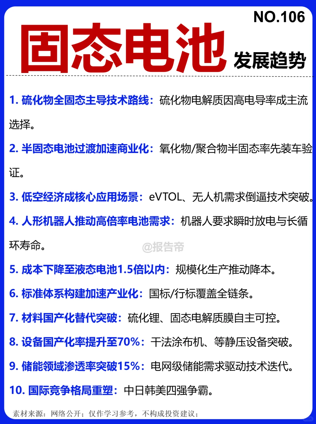 固态电池 加速突围 15图看透～1天1条产业链