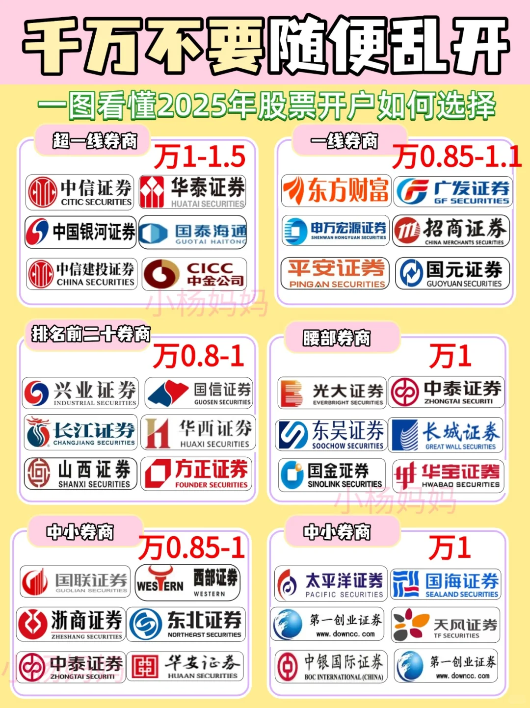 ✨千万不要乱开股票账户，开之前必看！