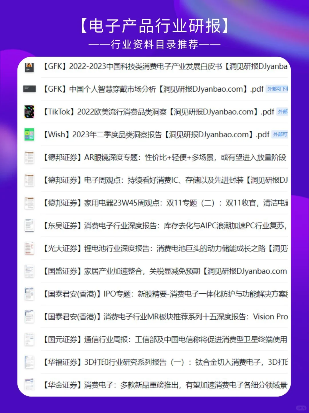 行业研究报告