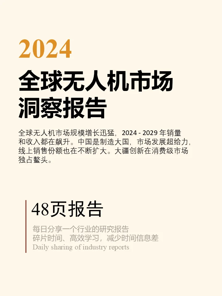 2024全球无人机市场洞察报告