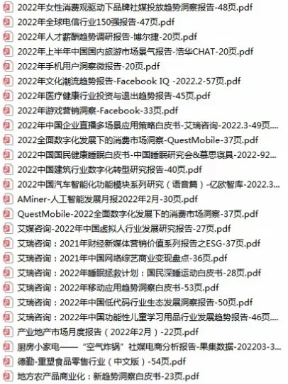干货分享🔥2022年最新各行业研究报告